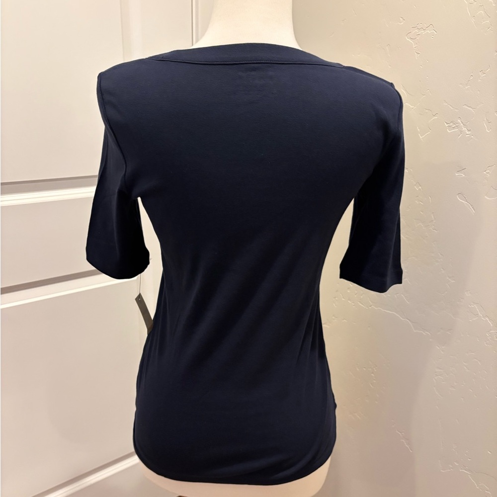 Brand New Talbots Classic Navy Women's Top NWT size Small Soft - Picture 3 of 6